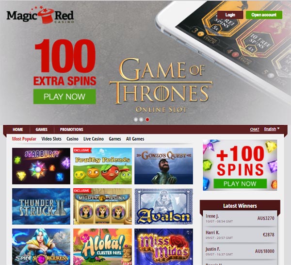 Magic Red Casino games