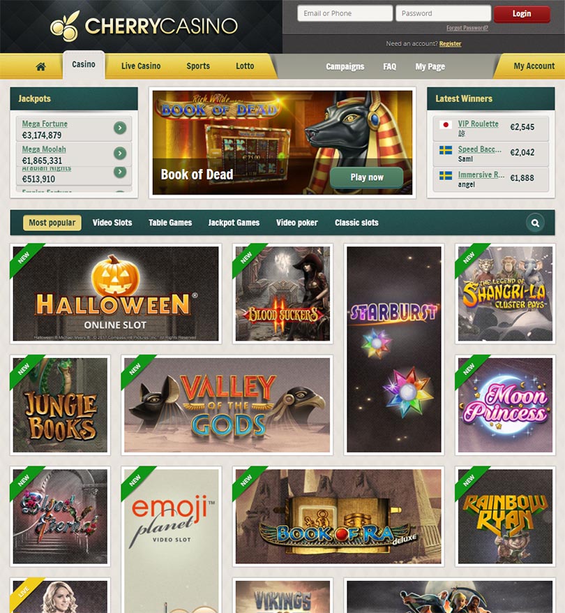 Cherry Casino games