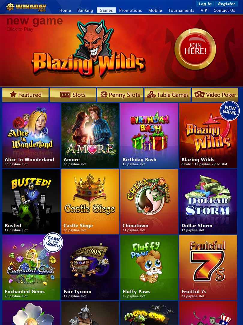 Win a Day Casino games