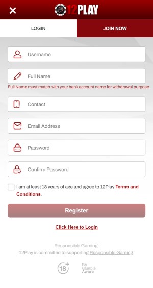 How to 12play casino login?
