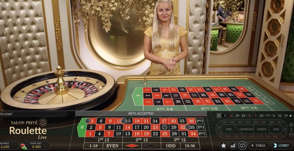 Example of Evolution live casino Salon Privé